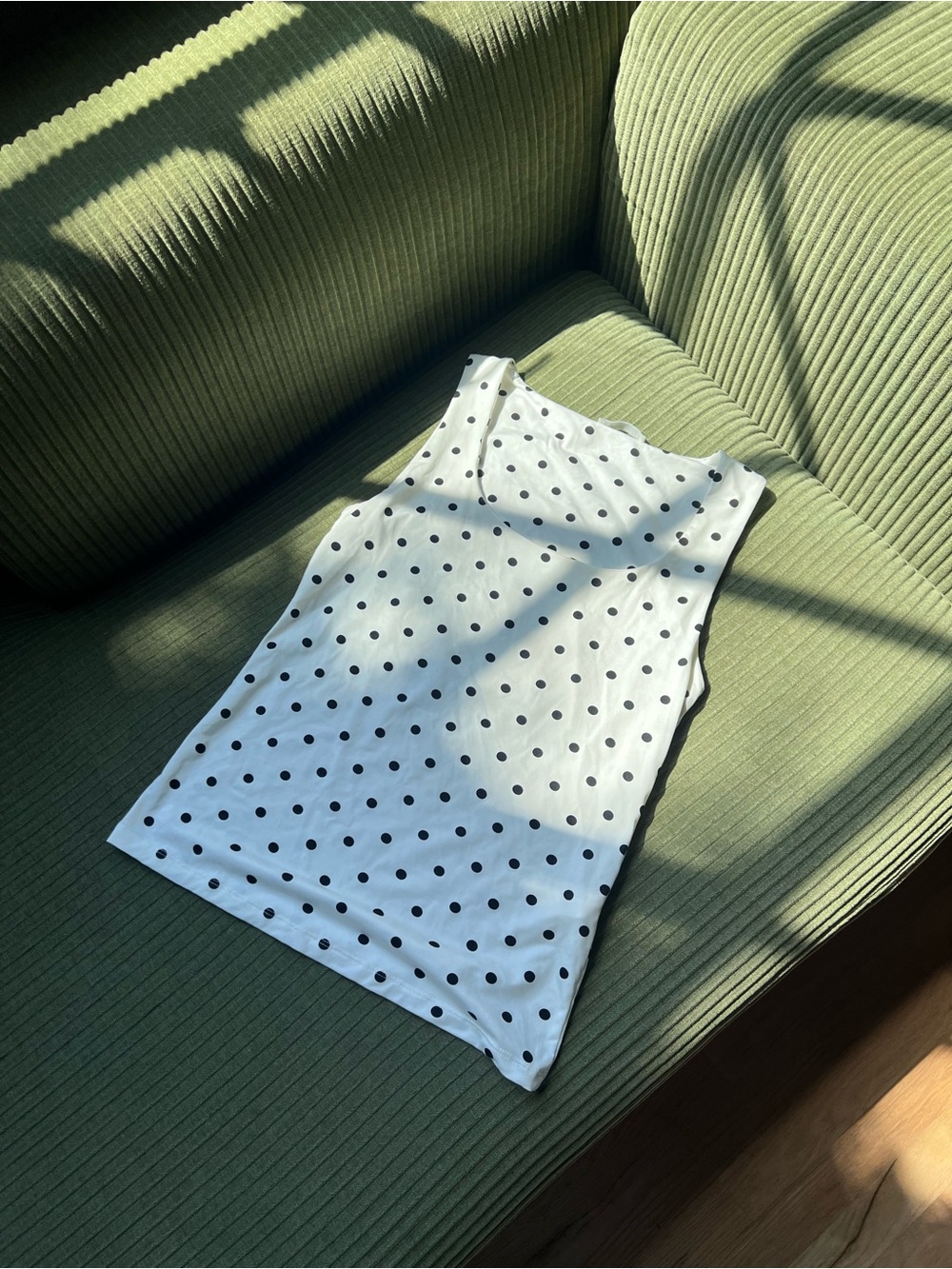 ZARA White Polka Dot Tank Top